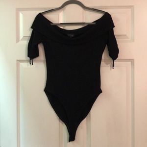 Black Off the Shoulder Bodysuit